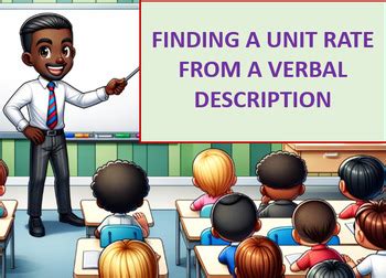 worksheet lesson  finding  unit rate   verbal description