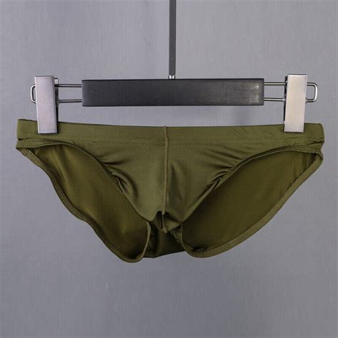 Mens Ice Silk Briefs Sexy Low Waist Bikini Panties Pouch Breathable Underwear EBay