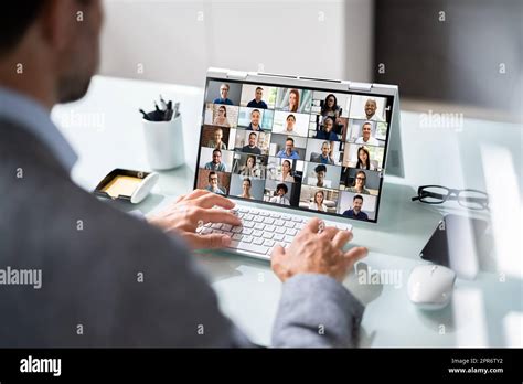 Online Video Conference Webinar Call Stock Photo Alamy