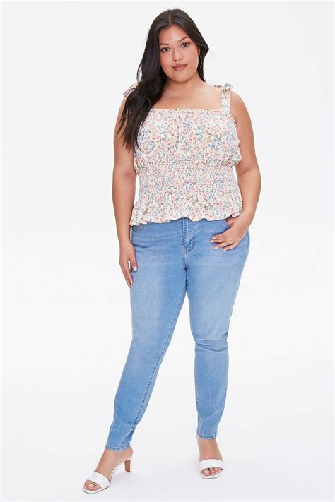 Plus Size Floral Print Top