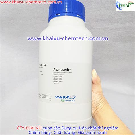 Bột Agar Powder môi trường vi sinh hãng VWR Prolabo Pháp chai 1kg