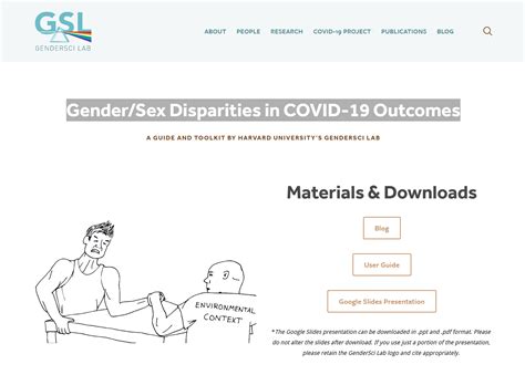 Gender Sex Disparities In COVID Outcomes A Guide And Toolkit By Harvard Universitys