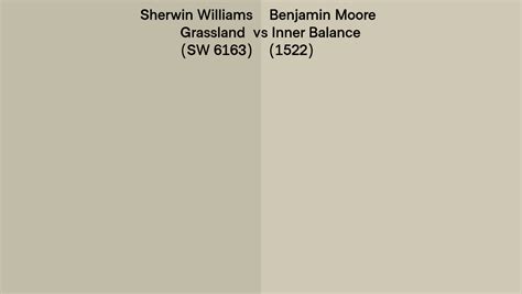 Sherwin Williams Grassland Sw 6163 Vs Benjamin Moore Inner Balance