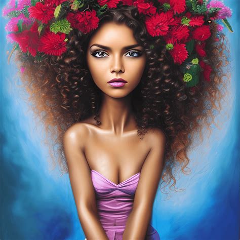 Splendida Pittura A Olio Di Donna Latina K Creative Fabrica