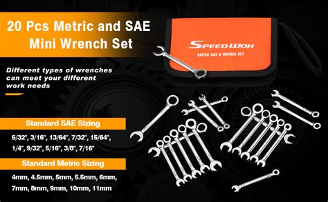 Speedwox Pcs Mini Combination Wrench Set Mini Ignition Wrench Set