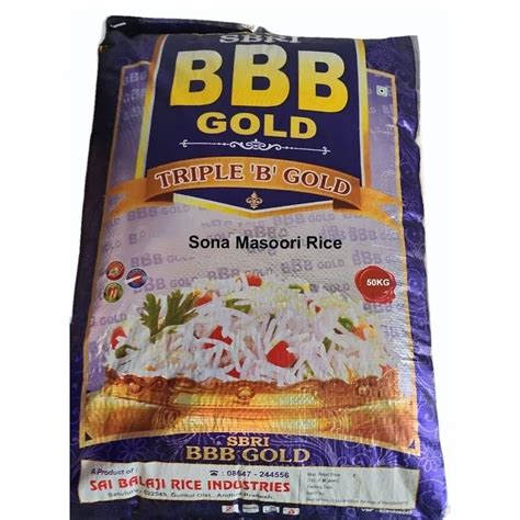 Kg Bbb Gold Sona Masoori Rice Packaging Type Hdpe Bag At Rs Kg