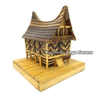 Jual Miniatur Rumah Adat Batak Toba Dari Bambu Shopee Indonesia