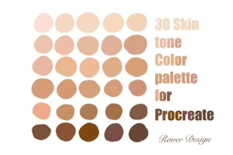 Procreate Skin Tones Color Palette Bundle Ph