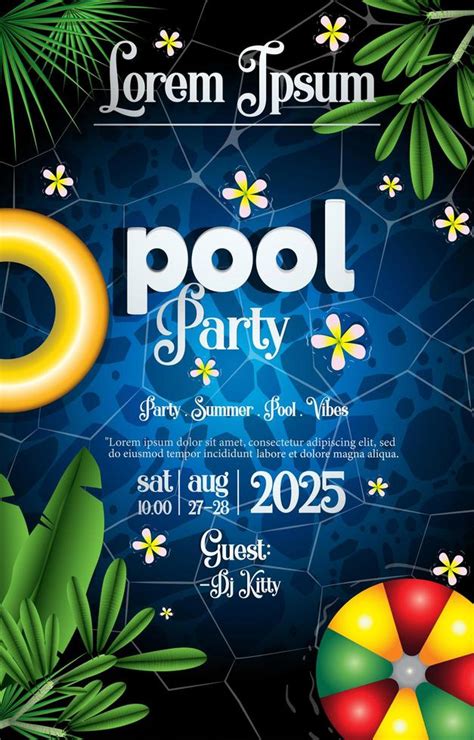 Pool Party Poster 2835818 Vector Art At Vecteezy