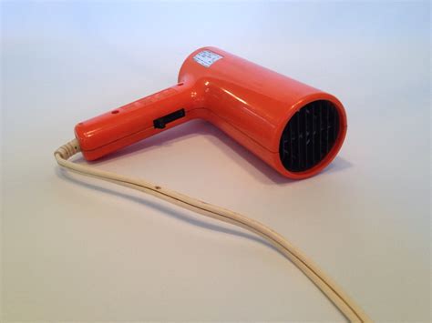 1970s Retro Orange Hair Dryer Vintage