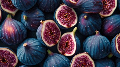 Fresh Figs Ripe Figs Fig Fruit Close Up Purple Figs Organic Figs