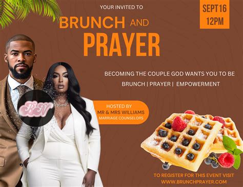 Brunch And Prayer Flyer Template Etsy