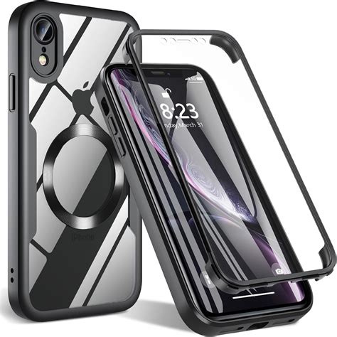 Amazon.com: BESINPO for iPhone XR Case, Magnetic Shockproof Cover with Built-in Screen Protector