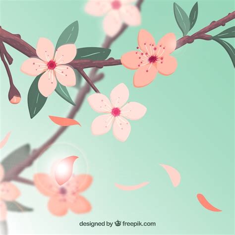 Цвет вишни на голубом небе | Бесплатно векторы