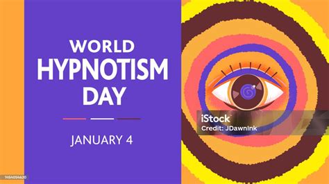 World Hypnotism Day January 4 Concept Horizontal Banner Template Design