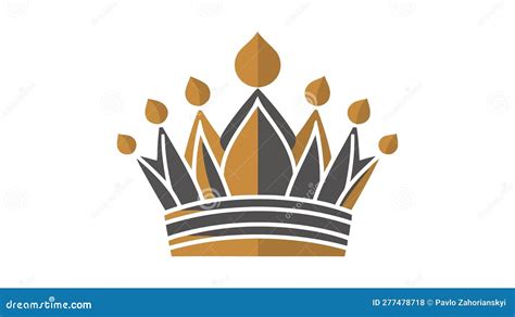 Crown Logo Icon Vector Illustration Isolated On White Background