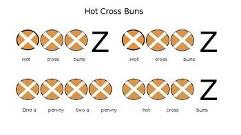 Hot Cross Buns Music With Visuals By Amy Braica TPT