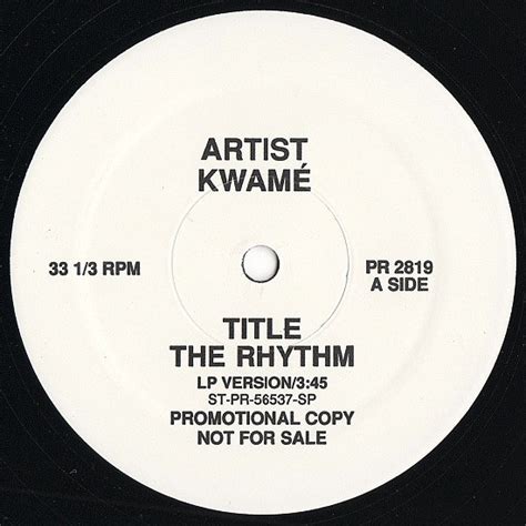Kwamé The Rhythm 1989 Vinyl Discogs