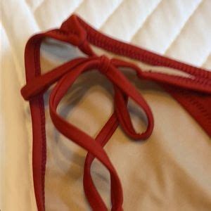 J Crew Swim J Crew Red Adjustable String Bikini In Small Poshmark