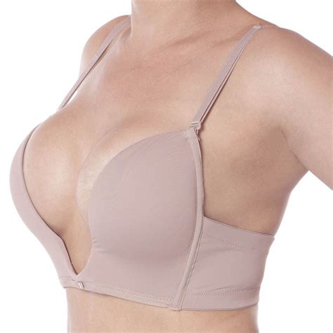 Suti Decote Profundo Efeito Silicone Push Up Bra Lingerie