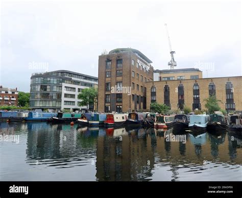 London Uk June 2023 Ice Wharf Circle Apartment Building Alongside