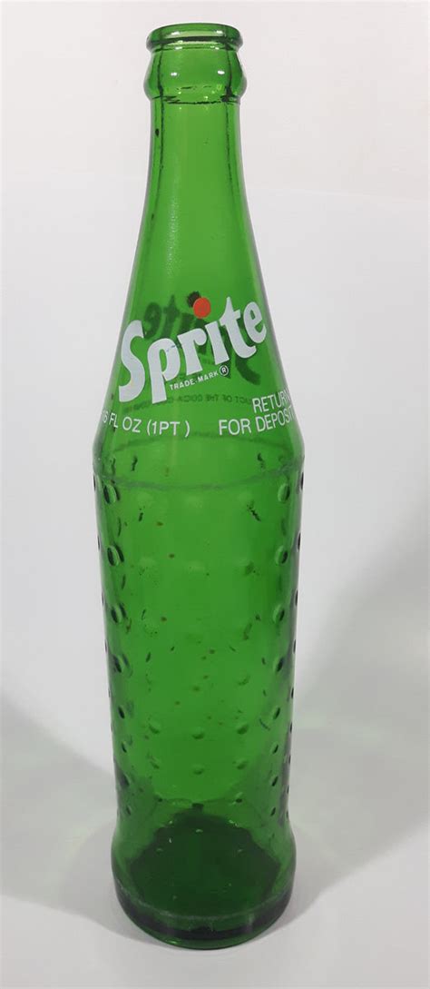 vintage  sprite  pint  fl oz  green glass bottle