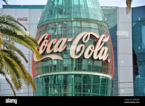 Las Vegas Usa March Coca Cola Store Logo Name On The Las