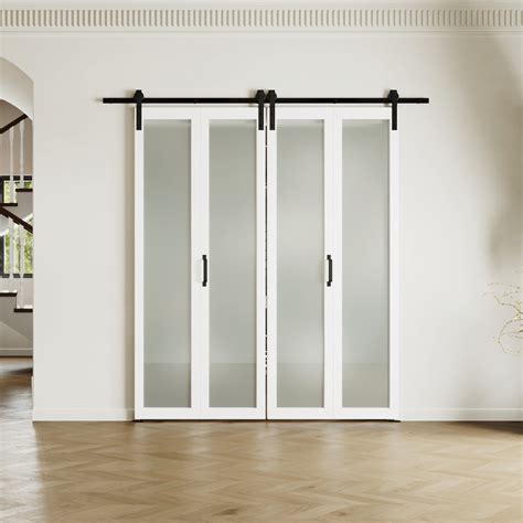 DOOOLI Frosted Glass Bifold Barn Door With Hardware Included & Reviews