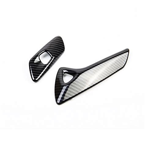 Justautotrim Carbon Fiber Look Interior Door Handle Molding Cover Trims