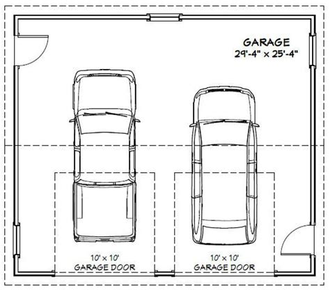 X Car Garages Sq Ft Ft Walls Pdf Floor Plan Instant