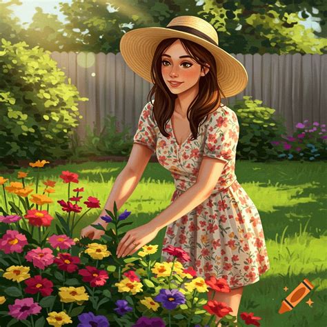 Brunette Mom In Backyard On Craiyon