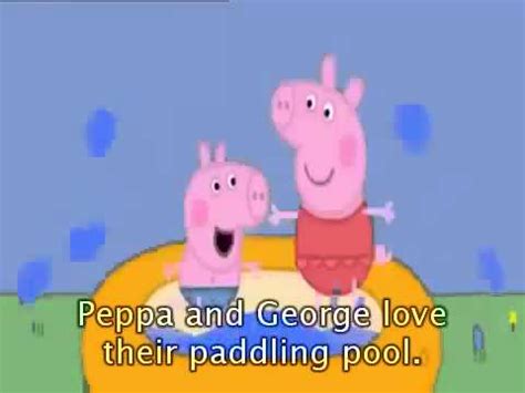 Learning English With Peppa Pig Cartoon Very Hot Day With Subtitle Youtube