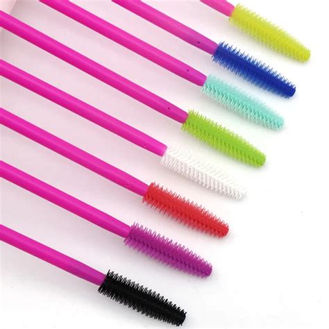 Baguettes De Mascara En Silicone Jetables Brosse Cils Outil D