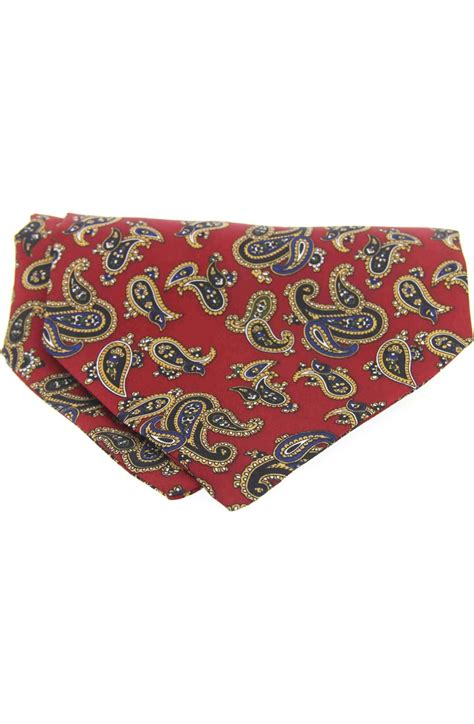 Red Paisley Silk Casual Cravat