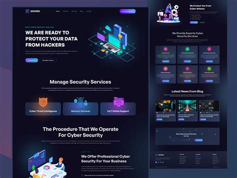 cyber security digital hacking website design behance