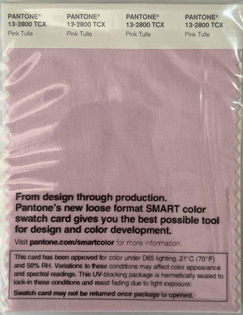 Pantone Tcx Cotton Swatch Card 13 2809 Tcx Sweet Dreams