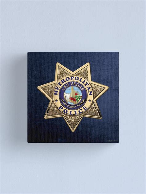 Las Vegas Metropolitan Police Department Lvmpd Badge Over Blue