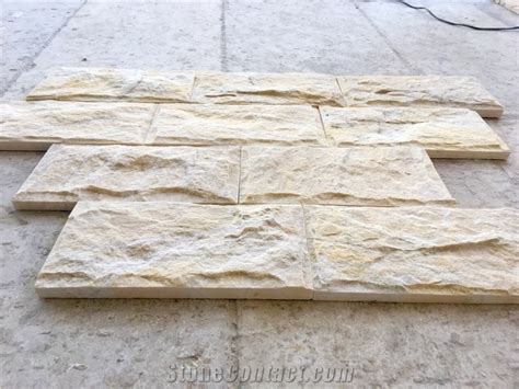 Hanphar Yellow Mushroom Marble Stone Wall Veneer From Viet Nam