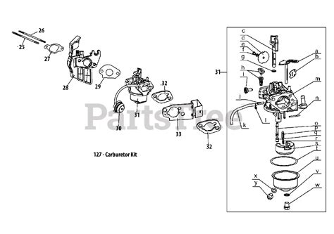 Huayi Carburetor Parts Diagram