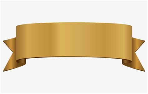Golden Clipart Title Banner - Vector Banner Gold Ribbon , Free ...