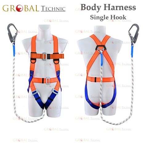 Jual Safety Body Harness Climbing Big Hook Lanyard With Belt Full