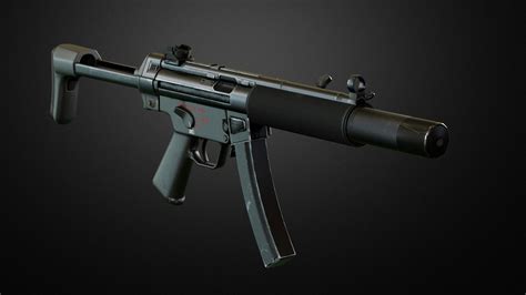 Rigged Gun Machine Gun 3d Models Obj Obj Download Free3d