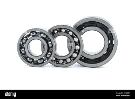 Set Of Various Ball Bearings Isolated On White Background Car Bearings