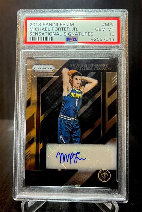 2018 Panini Prizm Michael Porter Jr Rookie Auto Sensational Sigs PSA 10