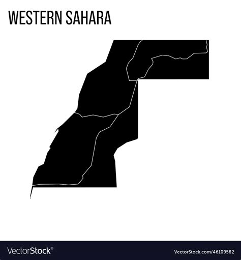 Western Sahara Map Of Land Divided By Moroccan Vector Image