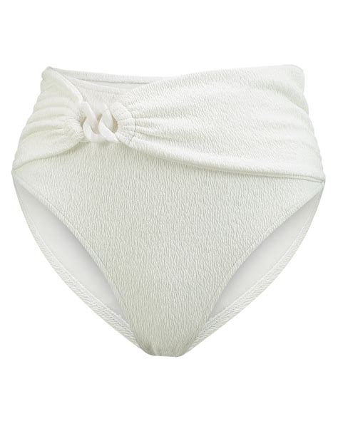 Riachuelo Biquíni Calcinha Hot Pant Textura Correntes Branco Dript by Riachuelo