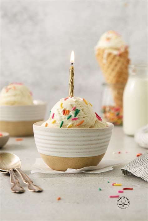 Easy Cake Batter Ice Cream Recipe - Ice Cream From Scratch