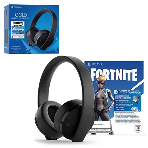 Fone Headset Gold Wireless 7 1 Surround Ps4 Ps3 Ps Vita Black Fortnite