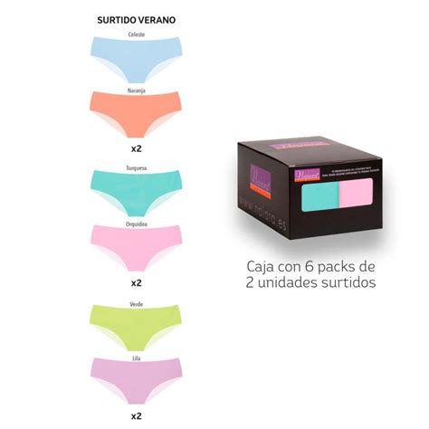Pack 6x2 Braga Bikini Microfibra Naiara 880