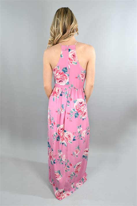 Feeling Magical In Pink Floral Maxi Dress The Pulse Boutique